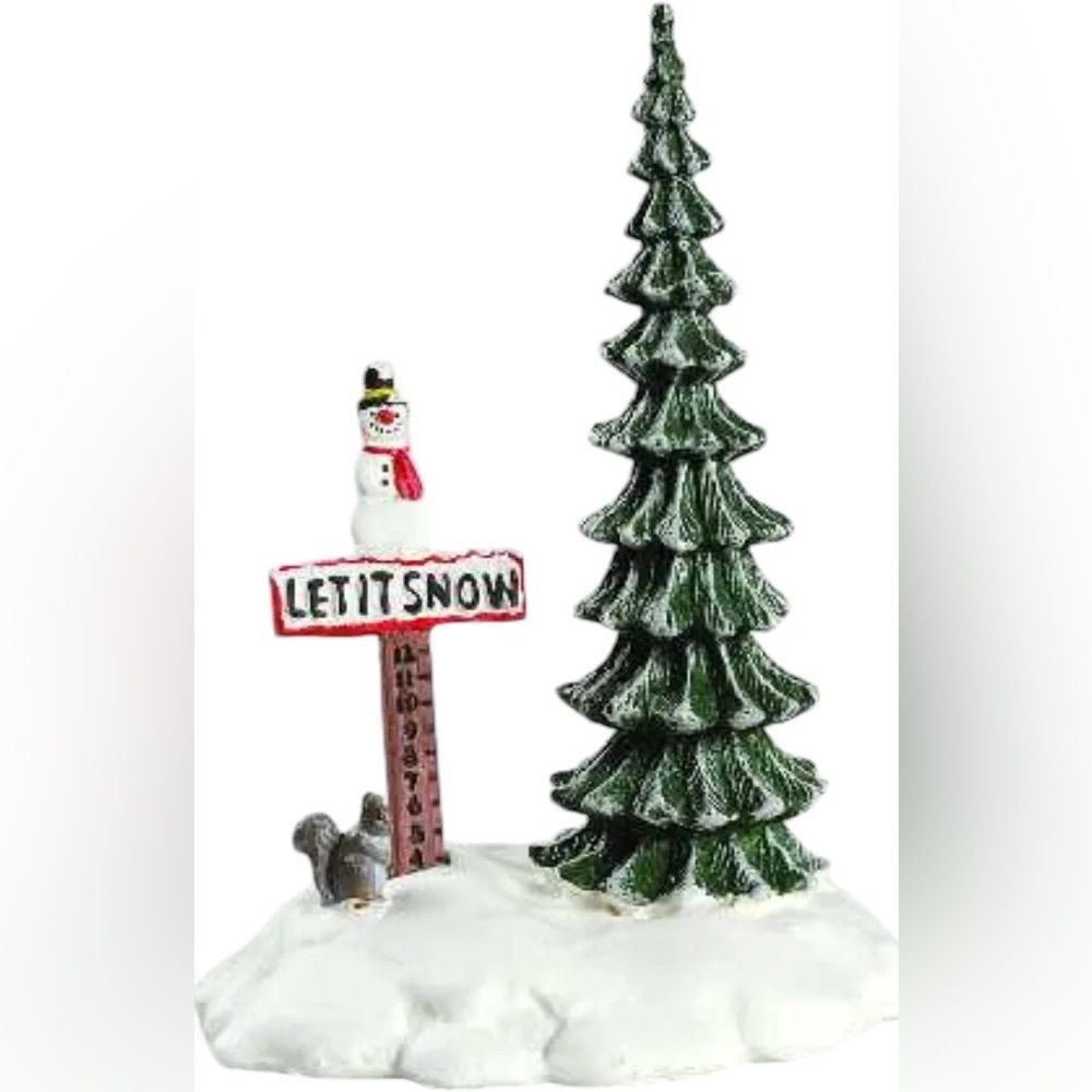 Department 56 Let It Snow Snowman Sign 1995 #52594 General Village Collectible